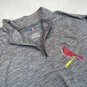 St. Louis‎ Cardinals XL Long Sleeve 1/4 Zip Pullover MLB Lightweight Shirt Gray